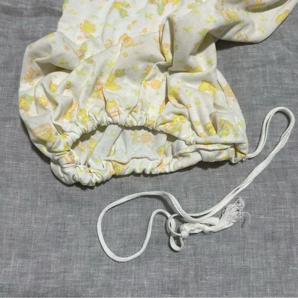 Vintage Carters Layette Size Rayon Yellow Sleep Sack One Piece